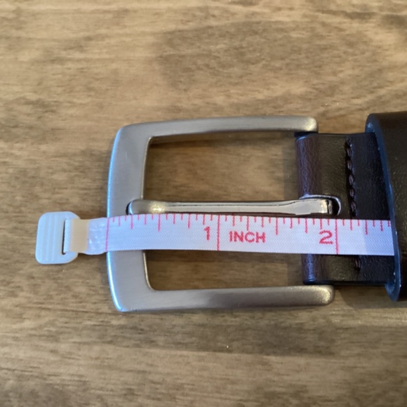 Navy Blue Fabric w/pink flamingos on Off-white woven Belt Sz L - Picture 5 of 7